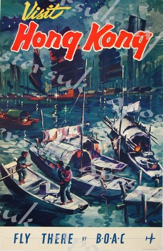 Vintage boac flights - to, hong