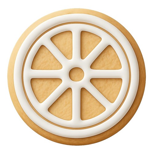 Stagecoach wheel cookie - wheel, cutter