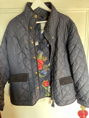Joules navy quilted coat - joules,