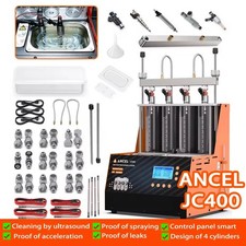 ANCEL JC400 Ultrasonic Fuel Injector Tester Cleaner Reverse Cleaning Machine