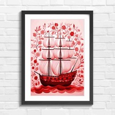 Vintage Sailing Ship With