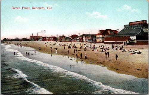 C1910 ocean front beach scene - ocean,