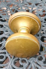 Victorian Edwardian Reclaimed Solid Brass Front Door Centre Pull Knob Handle