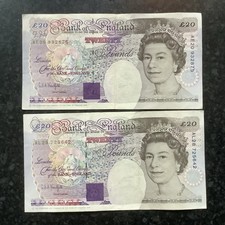 2x Old Twenty £20 Pound Notes