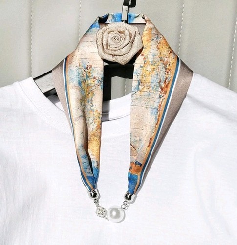 1pcs satin scarf necklace - satin,