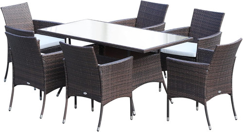 Rattan garden furniture dining - furniture,