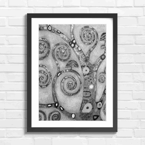 Golden art nouveau spiral tree - nouveau,