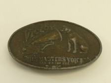 (ref288AZ) Antique His Masters Voice Belt Buckle
