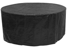 Woodside Black Large Round Waterproof Outdoor Garden Patio Set Furniture Cover