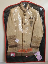 Boys Gold Brocade Kurta
