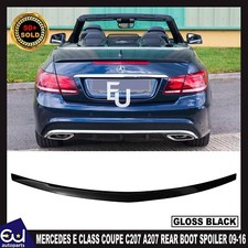 REAR TRUNK BOOT SPOILER  FOR MERCEDES E CLASS COUPE C207 A207 09-16 GLOSS BLACK