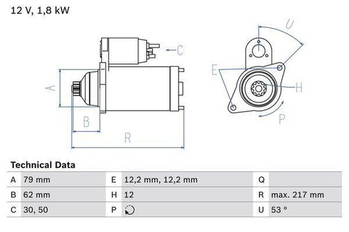 Bosch 0986026330 starter fits - bosch,
