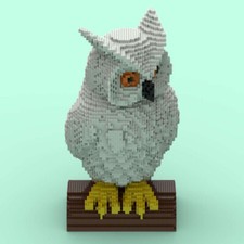 A Large Owl Sculpture Model