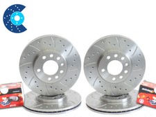 BMW E60 530D 530 M Sport Front Rear Drilled Grooved Brake Discs & Mintex Pads