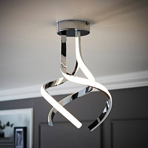 Chrome twirl ceiling - chrome,