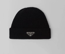 Unisex Black PRADA Beanie