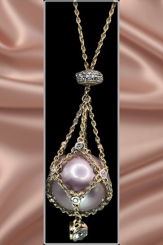 Natural cultured pink pearl - natural,