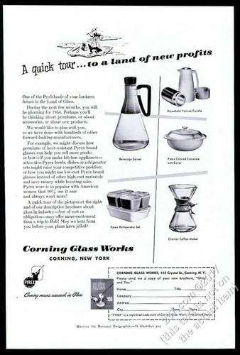 1953 chemex coffee pot pyrex - 1953,
