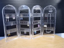 Earring Hanging Storage Rack 256 Holes Jewelery Organizer, Folds to compact size