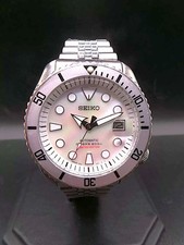 Seiko Mens Automatic Watch Modified Mother of Pearl Scuba Divers 150M March 1995