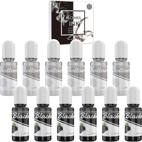 White black alcohol ink - ink, set