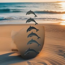 RSPB- x6  DOLPHIN  🐬 Enamel Pin Badges   