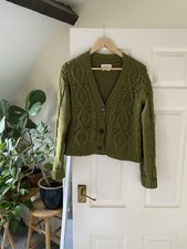 Toast Cable Knit Moss Green