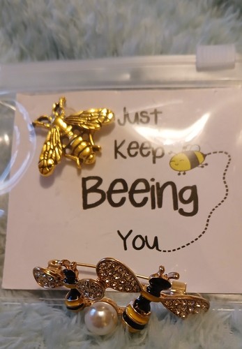 Bumble bee brooch - brooch, with