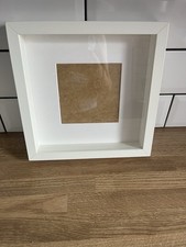 Ikea Ribba Shadow Box Photo Frame White Square 23cm x 23cm Rare Original Glass
