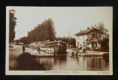 1930s ecluse canal boat in - 1930s?,