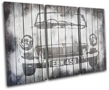 MG B-GT Shabby Chic Transportation TREBLE Leinwand Wand Kunst Bild drucken