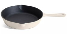 Habitat 19.5 cm Cast Iron Frying Pan Cream