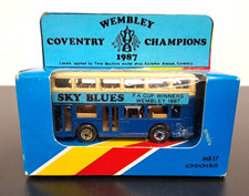 COVENTRY CITY FC 1987 FA CUP WINNERS: MATCHBOX MB17 LONDON BUS: MINT IN BOX !!!