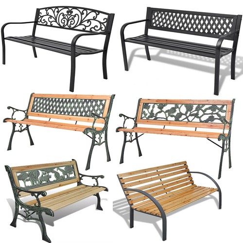 Garden bench seater wooden - 2/3,