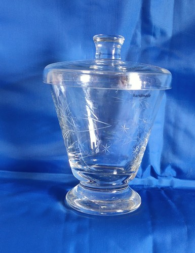 Vintage glass clear candy jar - glass,