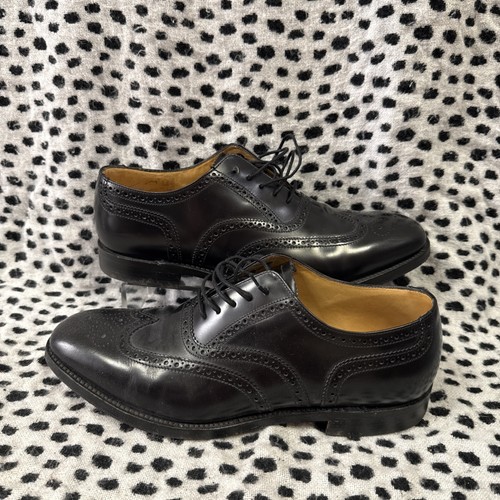 Loakes black leather - leather, smart