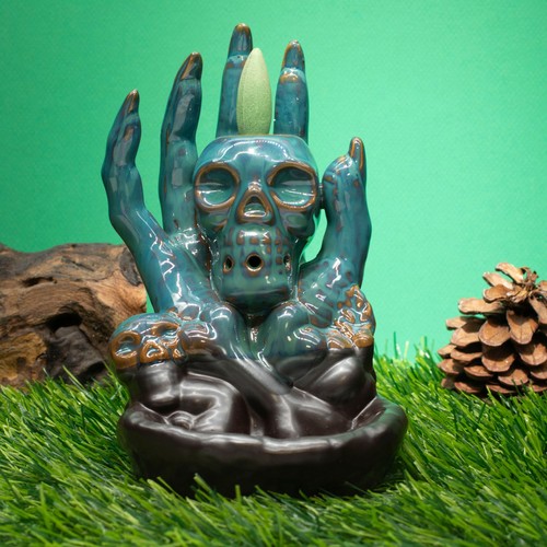 Backflow incense burner skull - backflow,