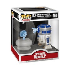 Funko Pop Deluxe Star Wars R2-D2 And Princess Leia Hologram New In Box