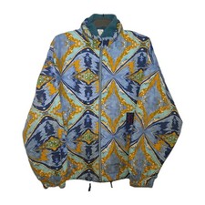 Vintage Oxbow 90s Ski Jacket Coat L Psychedelic Blue Boxy France Hiking Outdoors