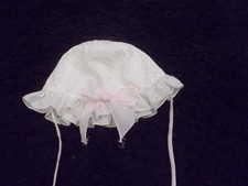 Sarah Louise England Baby Girls Pink & White Summer Sun Hat