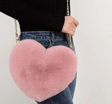 Women Dusty Pink Faux Fur