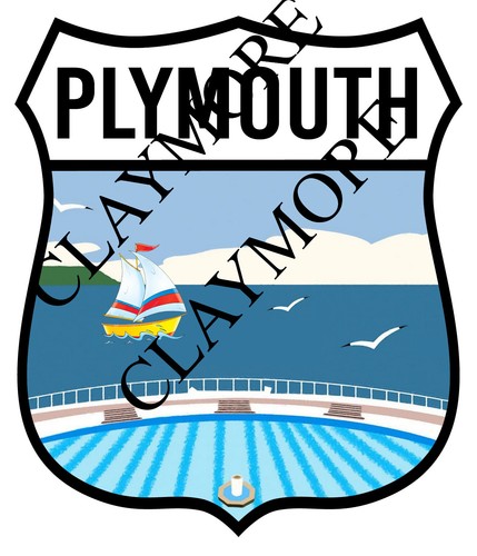 Plymouth devon car sticker - plymouth,