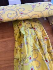 designers guild curtains Interlined and pelmet lime Green Gold and red