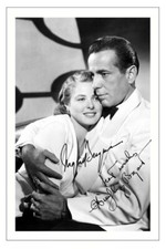 HUMPHREY BOGART & INGRID BERGMAN SIGNED AUTOGRAPH PHOTO CASABLANCA