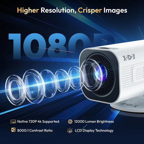 Xgody android projector - xgody, 4k