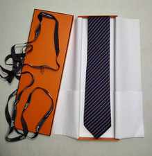 HERMES TIE 645730 PA Dark Blue