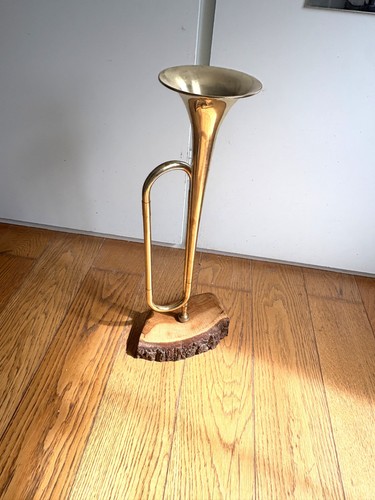 Vintage bugle planter - vintage,