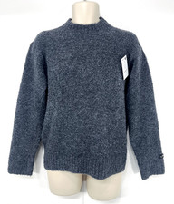 URBAN OUTFITTERS BDG Grey WOOL Blend Chunky Oversized Crew Neck Jumper size XS