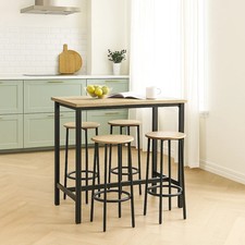 5Pc Bar Table & Stools Set