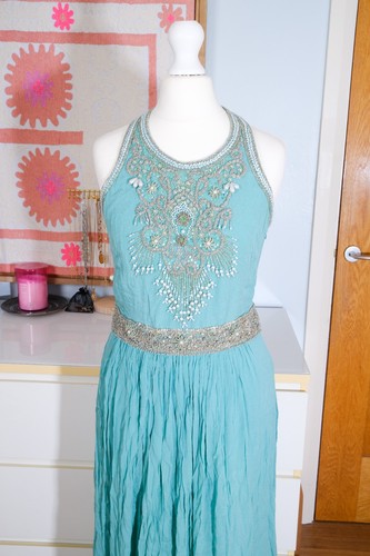 Monsoon teal maxi dress - dress, 8